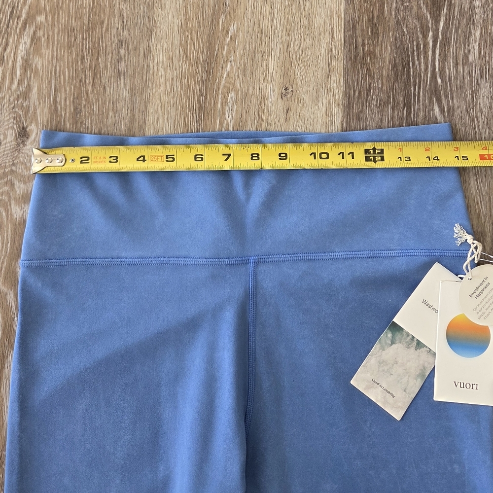 Vuori Washed Studio Legging NWT Athletic Athleisure Yoga Cerulean Blue Active - Picture 9 of 14